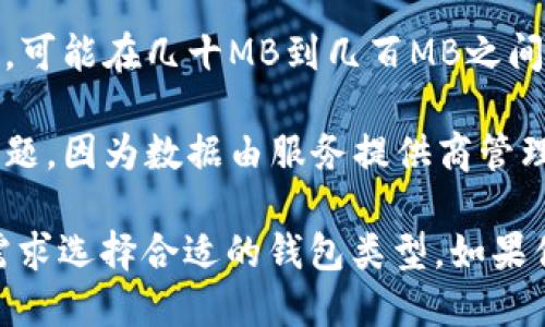 比特币钱包的大小主要取决于所使用的钱包类型：

1. **全节点钱包**：这样的钱包需要下载并存储整个比特币区块链，当前区块链的大小超过400GB。因此，使用全节点钱包的用户需要一台性能良好的计算机和足够的存储空间。

2. **轻钱包**：轻钱包只下载部分区块链数据，通常需要的存储空间较小，可能在几十MB到几百MB之间。

3. **在线钱包**：这些是存储在云端的钱包，用户不需要关注存储空间问题，因为数据由服务提供商管理。

不同类型的钱包在数据存储方面的需求各不相同，用户需要根据自己的需求选择合适的钱包类型。如果你有特定的使用场景或需求，可以进一步探讨！